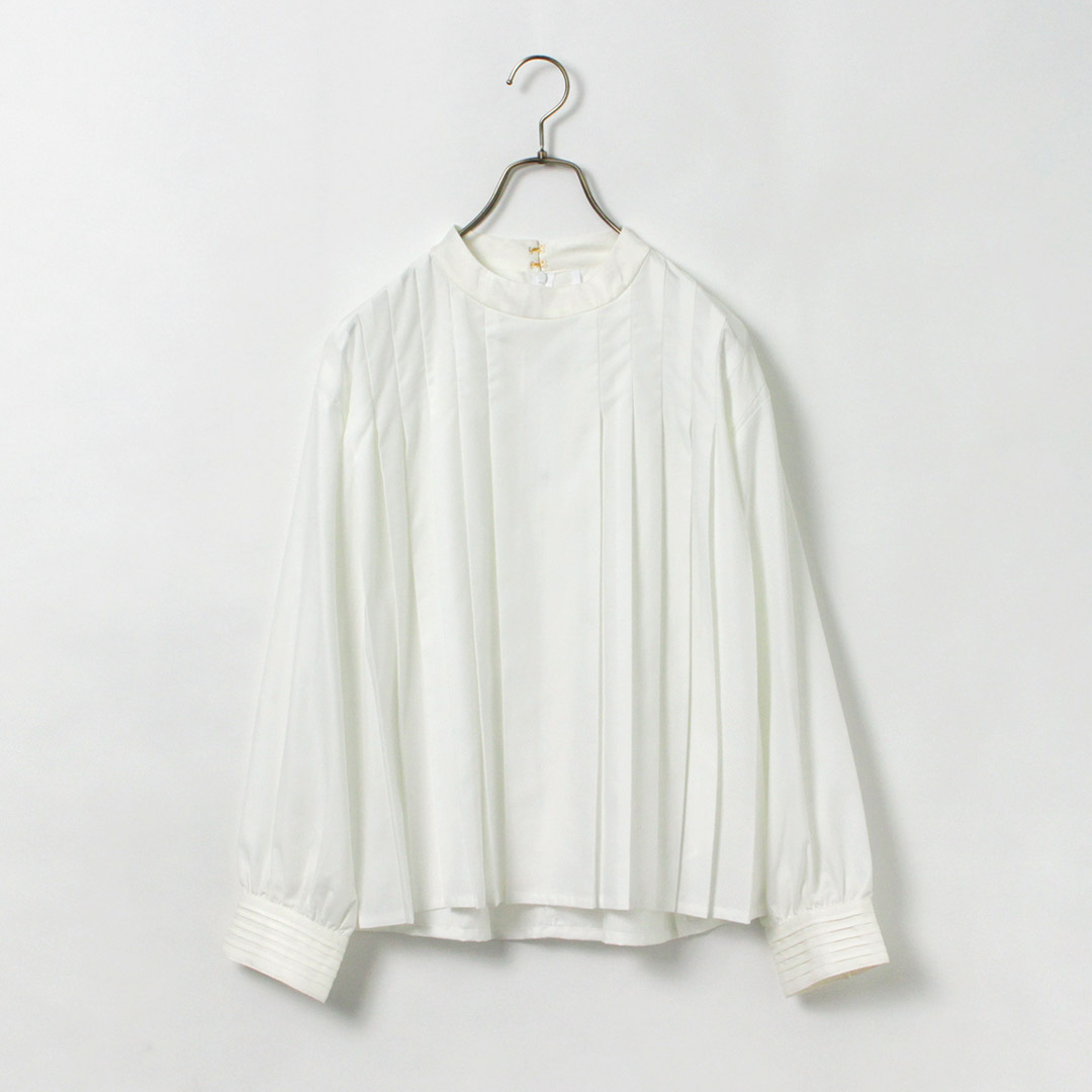 WHYTO（ホワイト） WHYTO.（ホワイト） フロント プリーツ ブラウス
