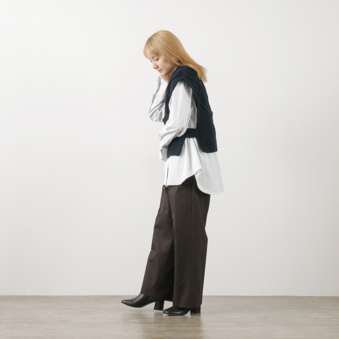 kha:ki（カーキ） ハンドニット ケーブル ベスト / レディース