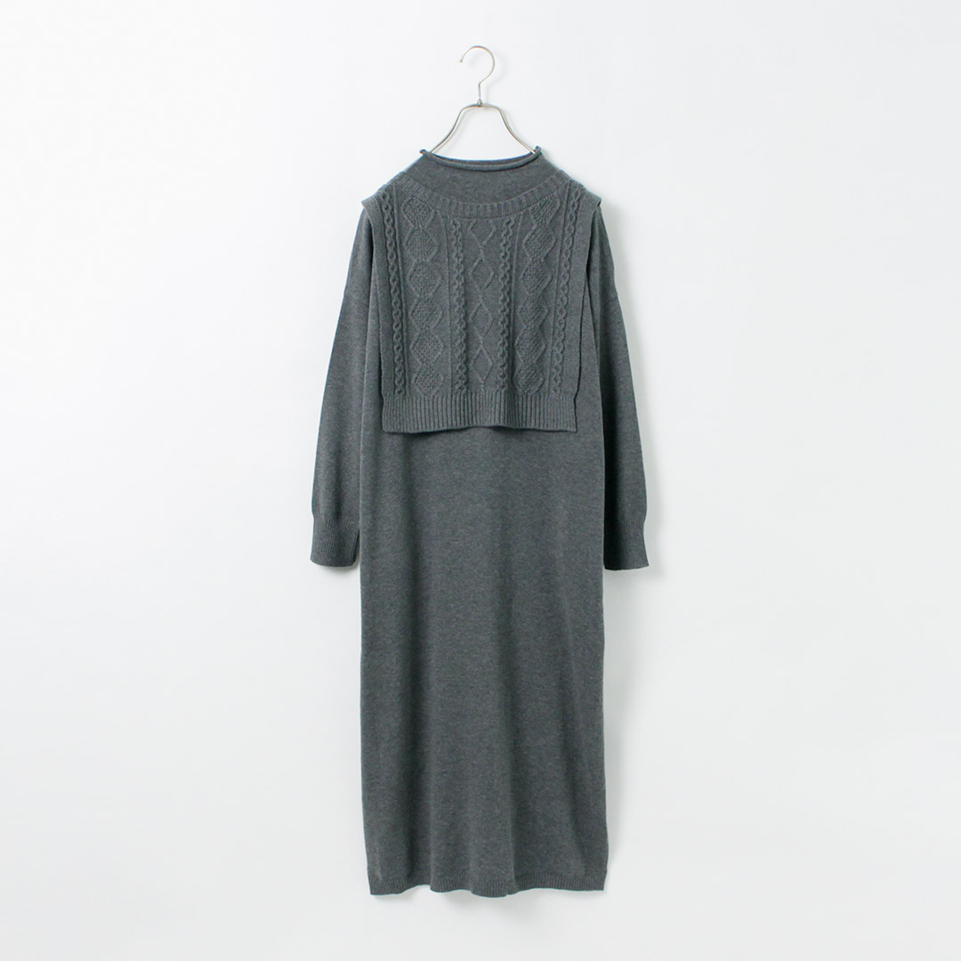 mao made（マオメイド） カラー別注 やわらかコットン レイヤード風