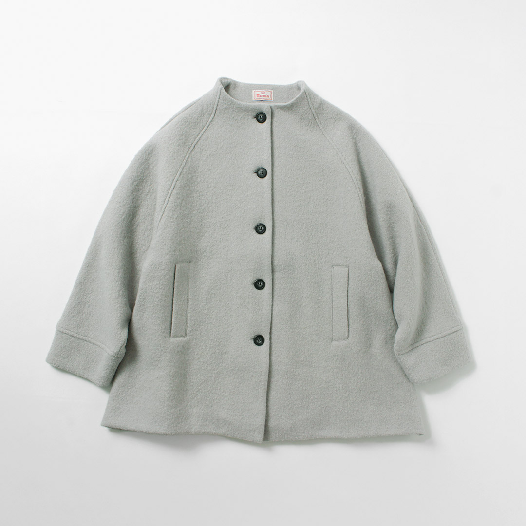 mao made（マオメイド） 異素材 ドッキング モックネック Aライン