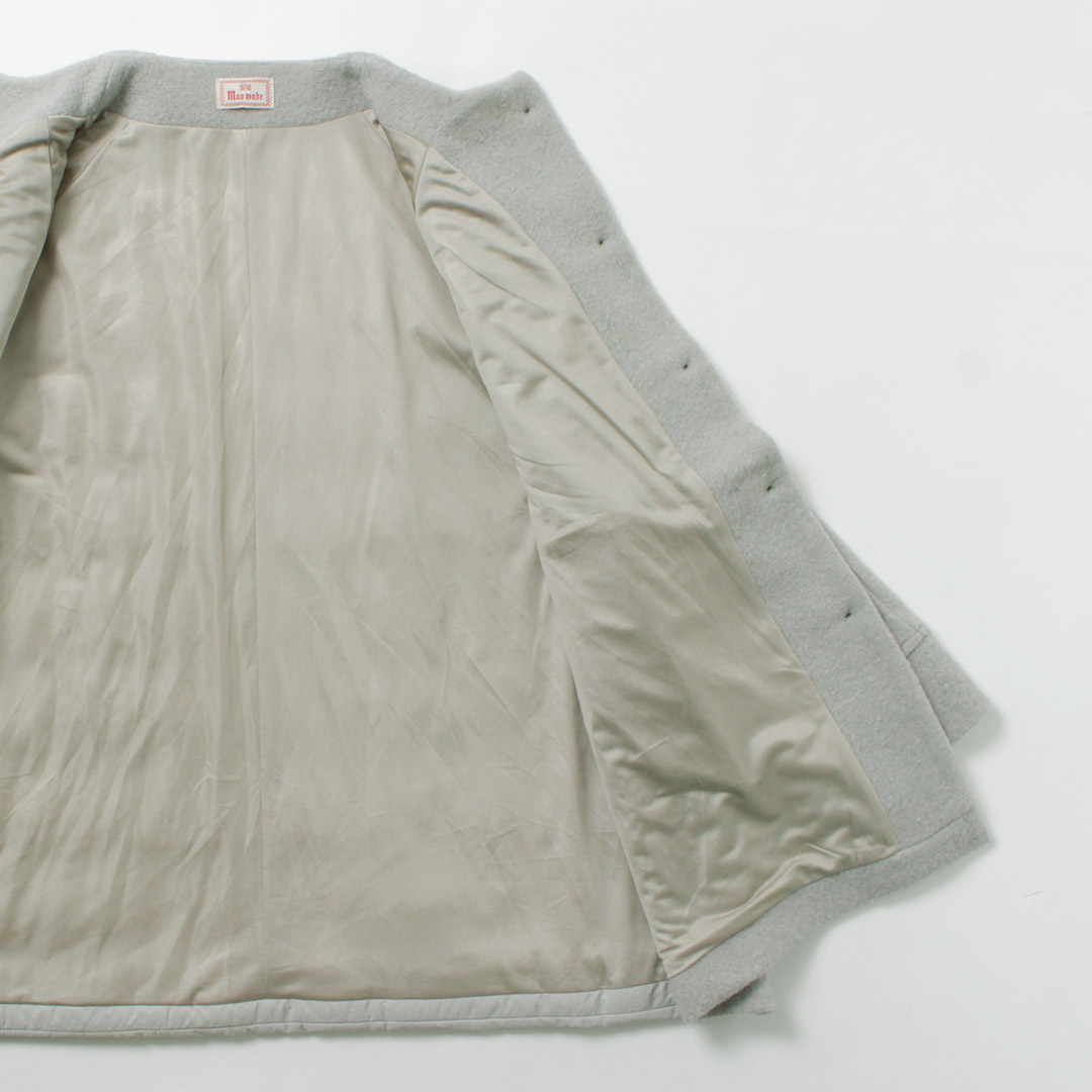 mao made（マオメイド） 異素材 ドッキング モックネック Aライン