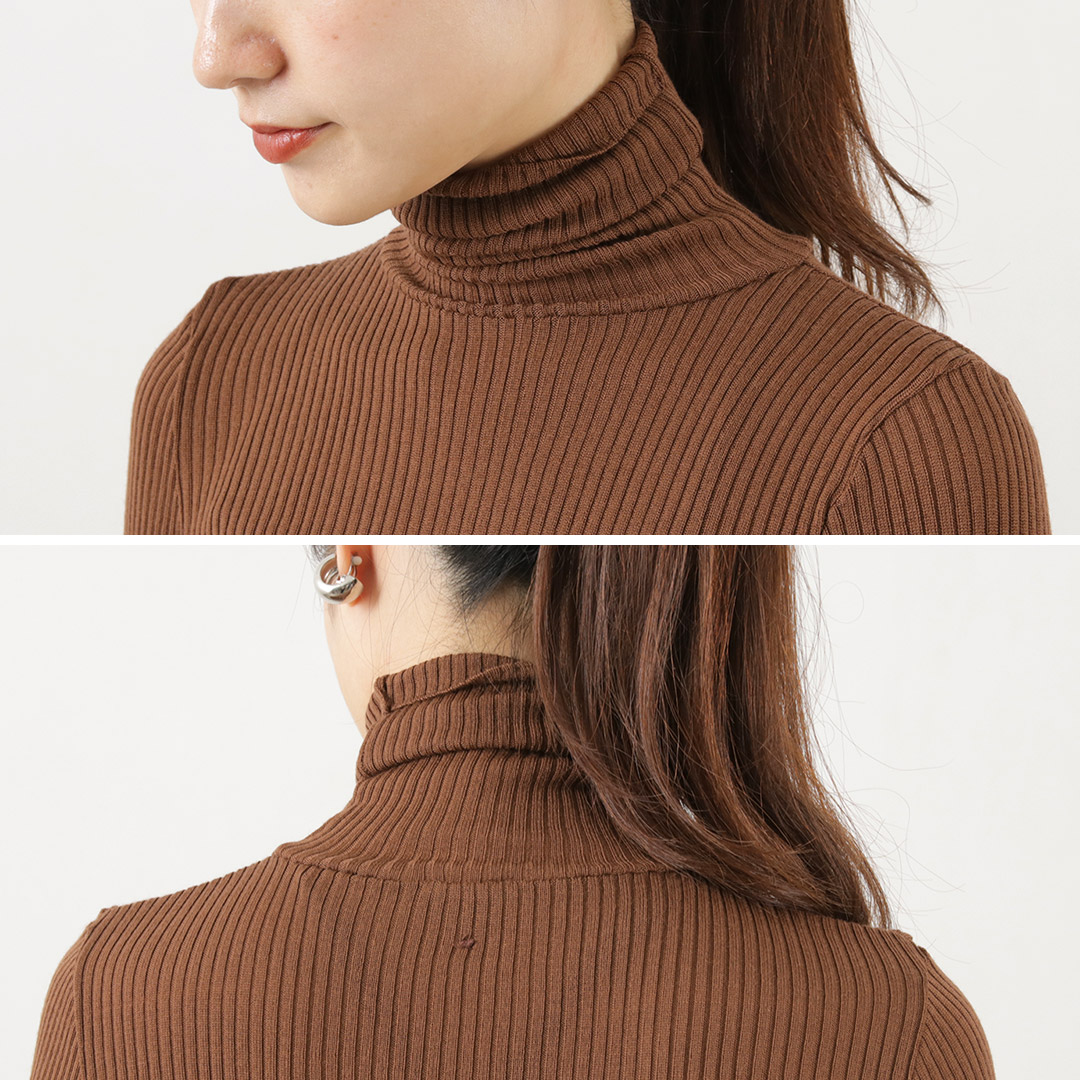 FILMELANGE（フィルメランジェ） ウィノナ リブタートル トップス / レディース カットソー ニット 長袖 ウール FilMelange FILMELANGE（フィルメランジェ） ウィノナ リブ