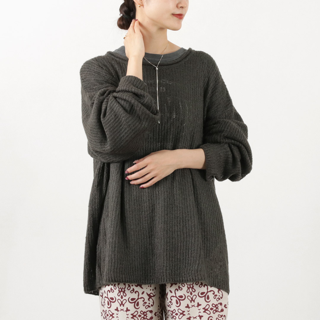 CHIGNON（シニヨン） モヘア混片畦ルーズニット / レディース トップス 長袖 モヘア 薄手 透かし編み 楽天市場】CHIGNON（シニヨン） モヘア混片畦ルーズニット