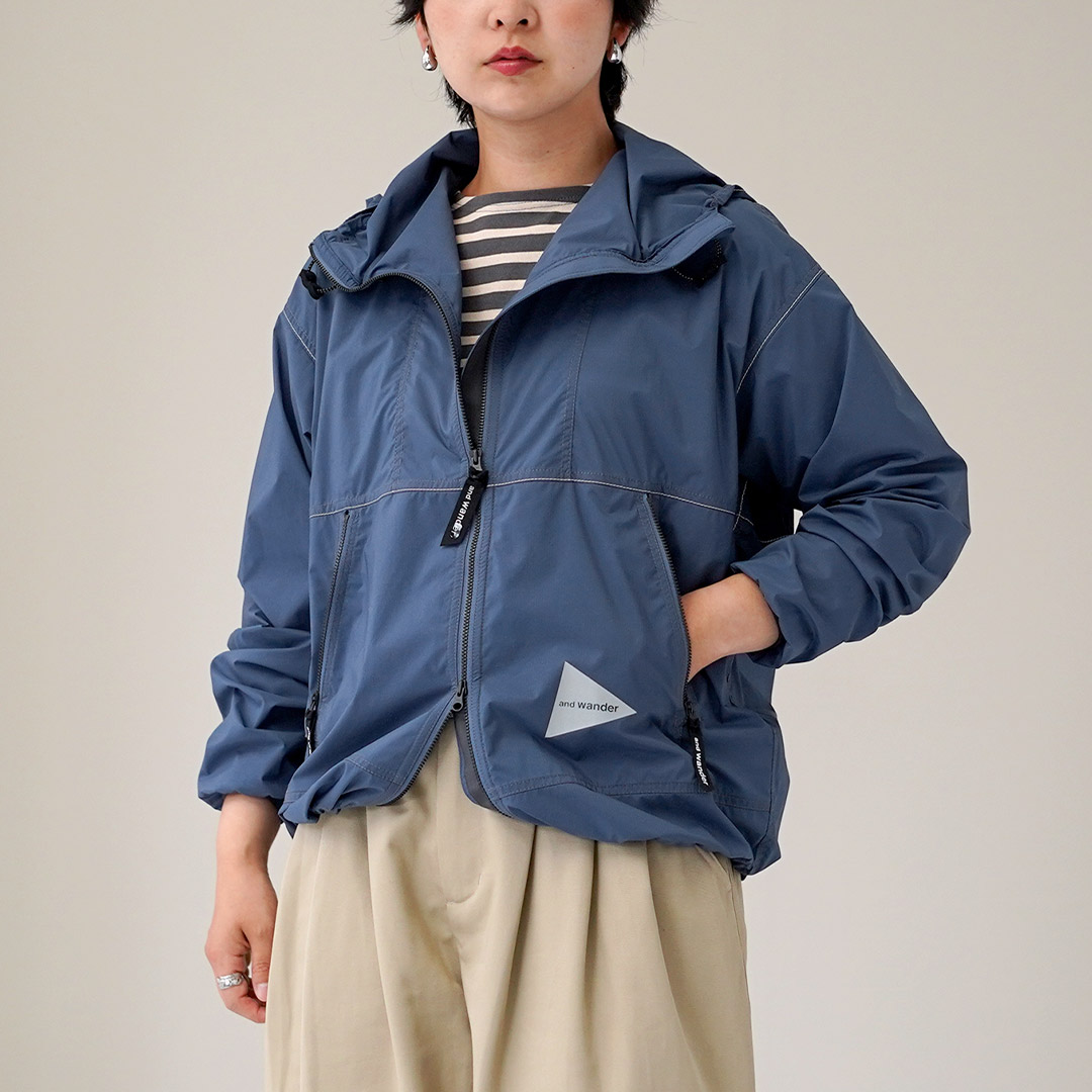 and wander（アンドワンダー） パーテックス ウィンド ジャケット