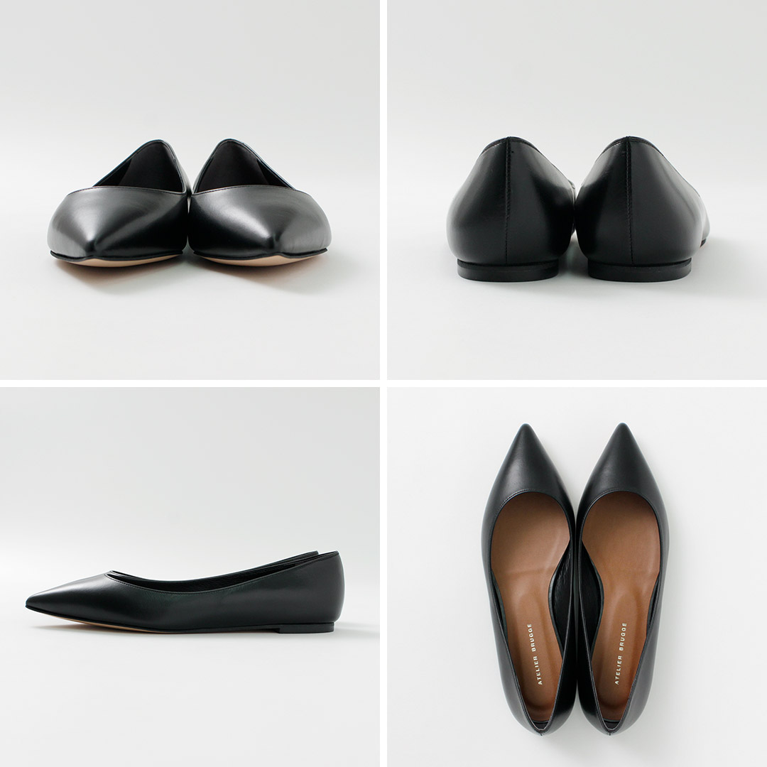 ATELIER BRUGGE（アトリエブルージュ） ポインテッド フラットパンプス