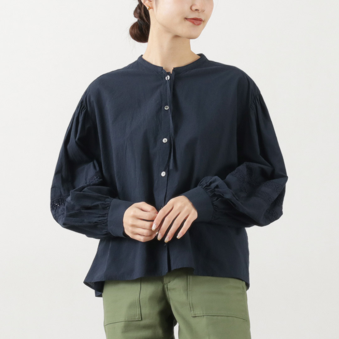 MidiUmi MIDIUMI（ミディウミ） レースミックス ボウタイ シャツ