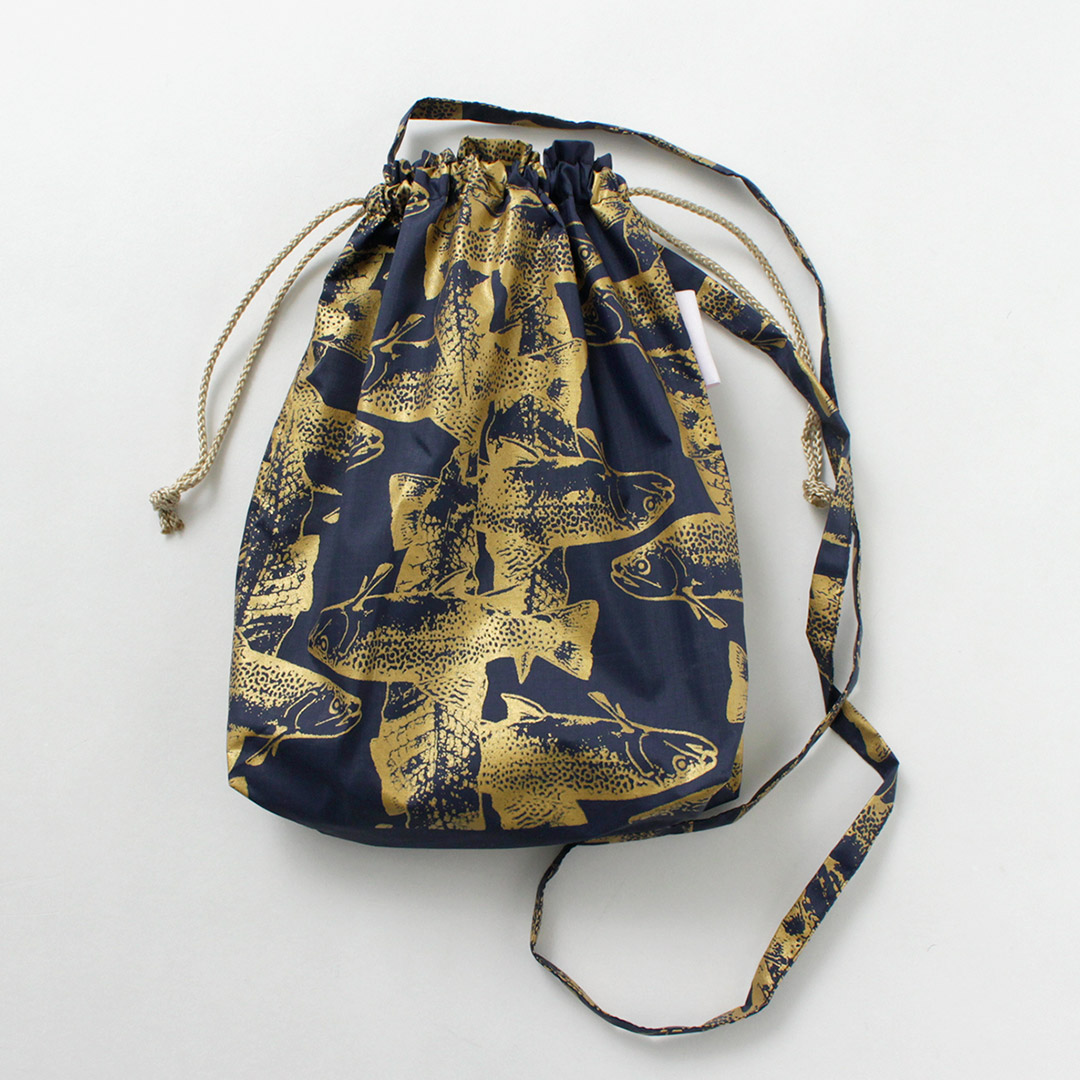 MIKAMI（ミカミ） プリントナイロン ドローストリングバッグ