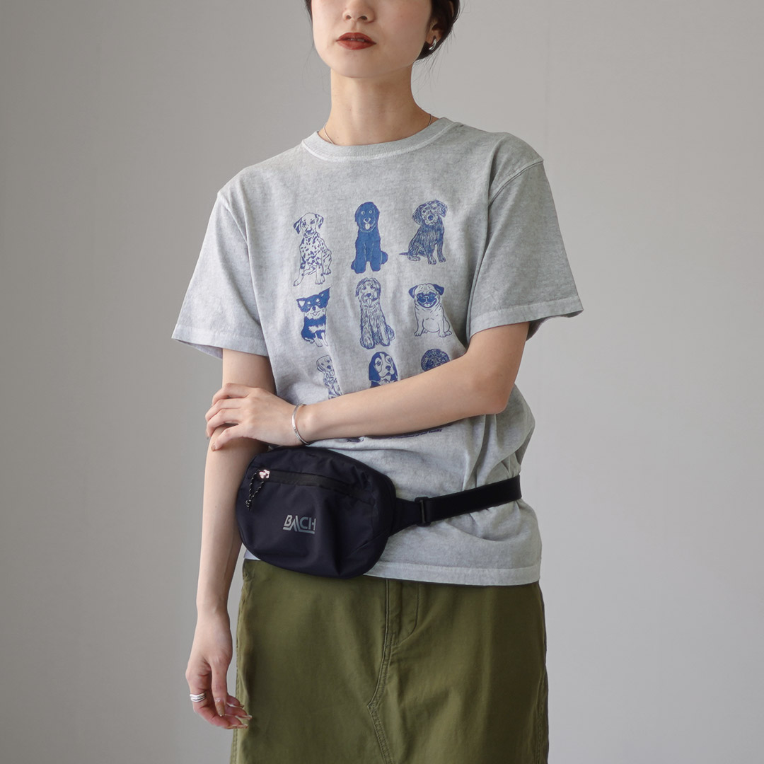 GOOD ON（グッドオン） ワンダフル エブリディ SS Tシャツ / レディース トップス 半袖 カットソー プリント 犬柄 綿100 日本製 GOOD ON ON（グッドオン） ワンダフル エブリディ SS Tシャツ