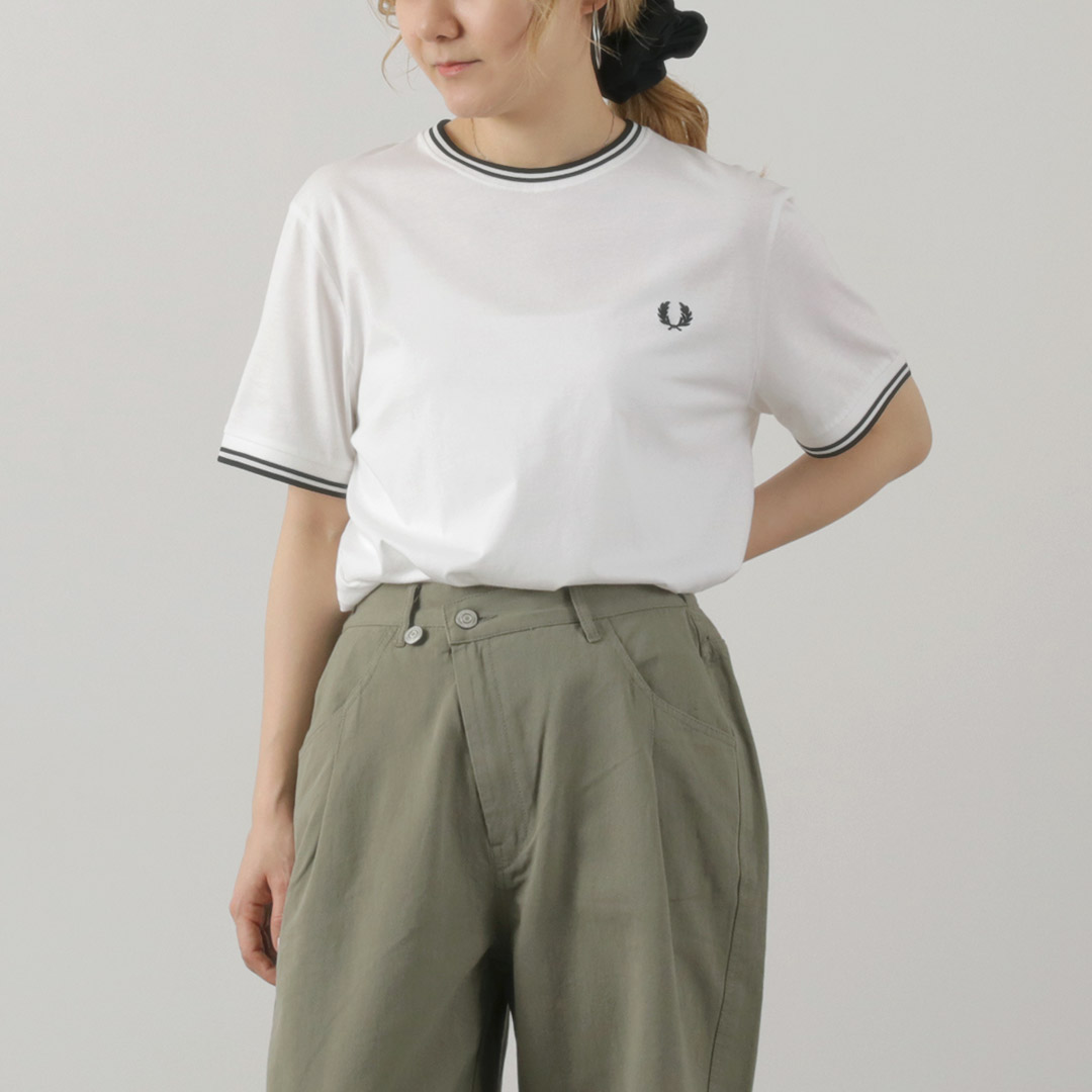 FRED PERRY（フレッドペリー） ツイン ティップド Tシャツ / レディース 半袖の画像
