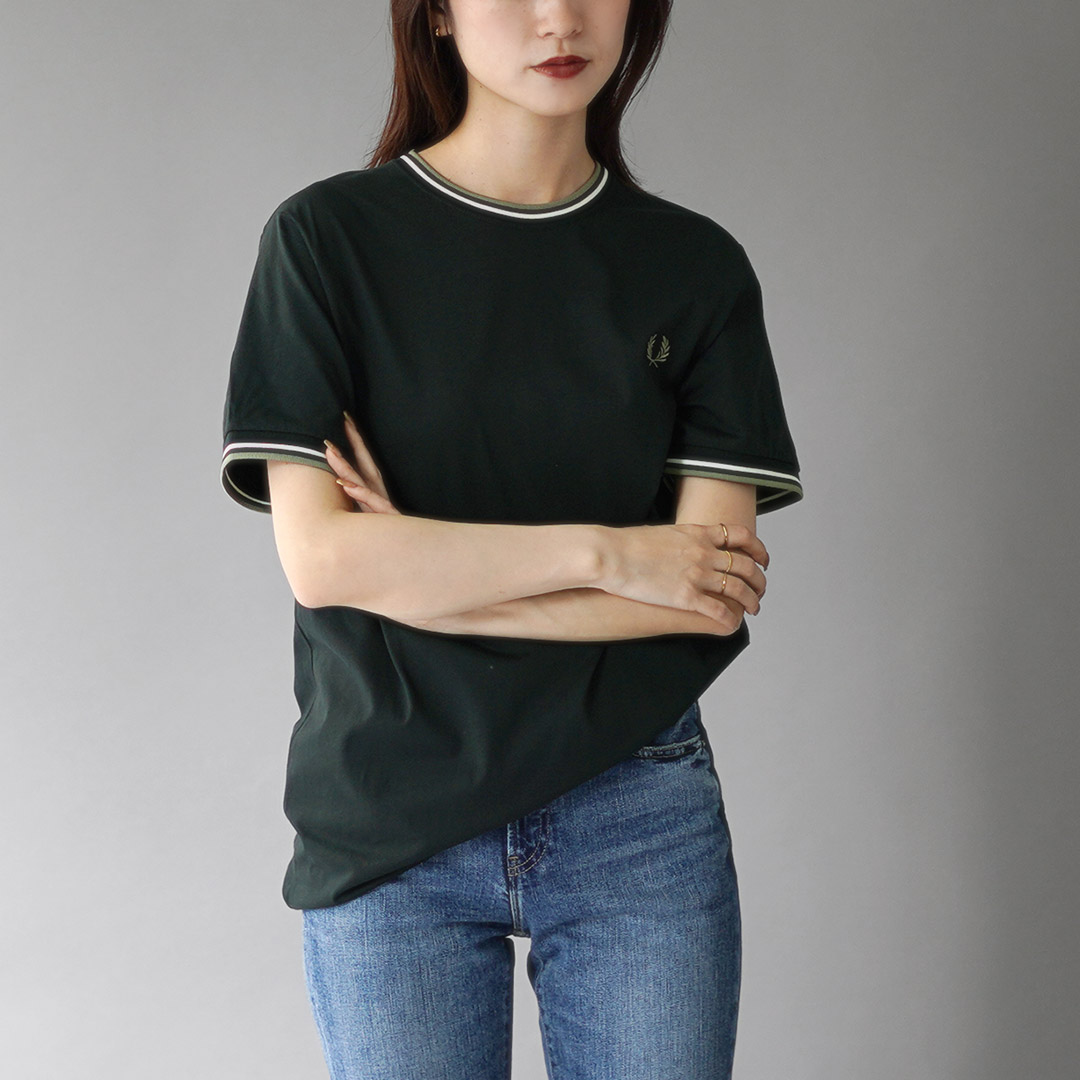 FRED PERRY（フレッドペリー） ツイン ティップド Tシャツ / レディース 半袖の画像