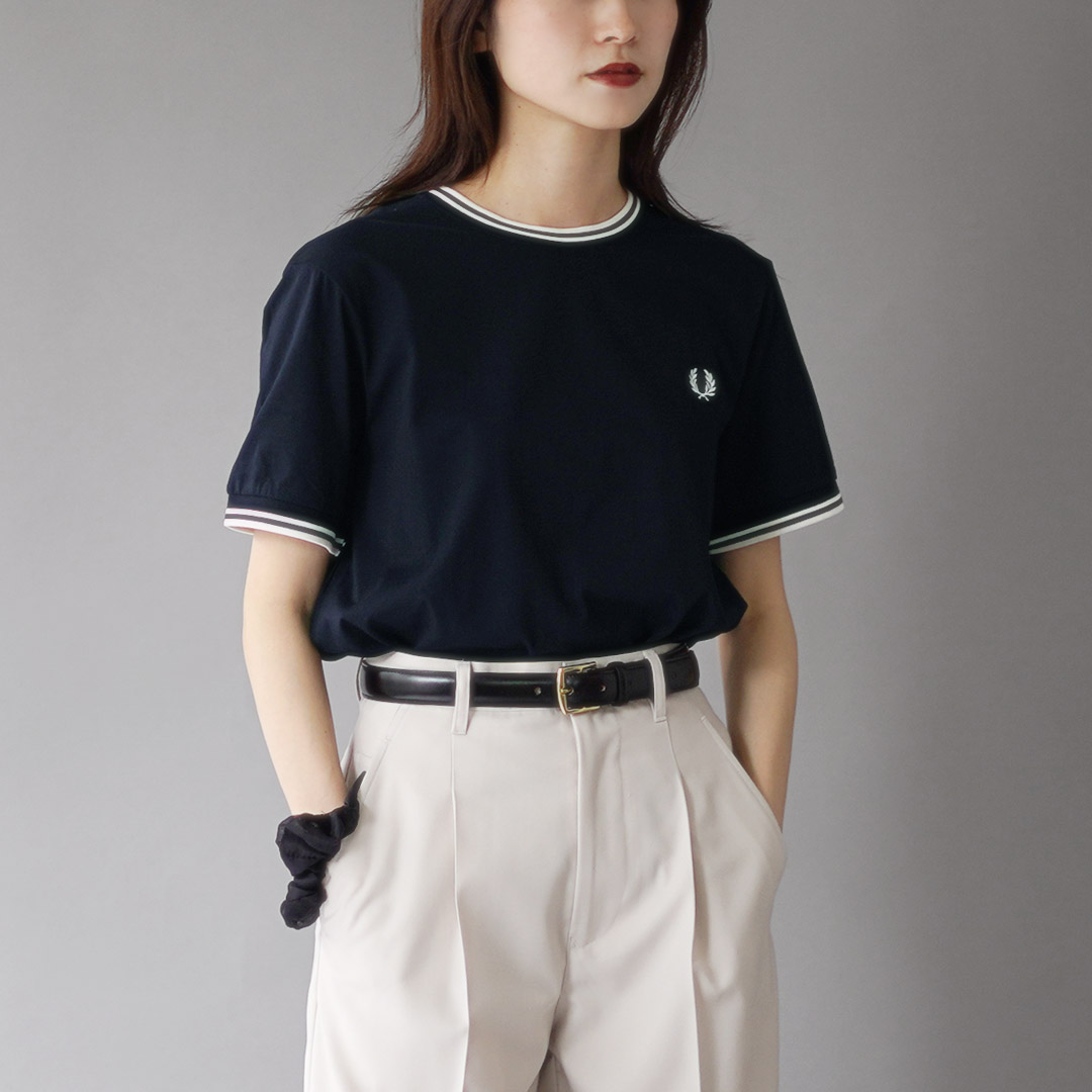 FRED PERRY（フレッドペリー） ツイン ティップド Tシャツ / レディース 半袖の画像