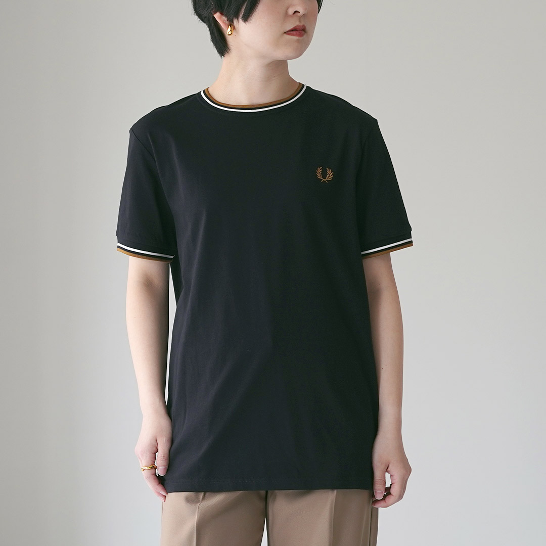 FRED PERRY（フレッドペリー） ツイン ティップド Tシャツ / レディース 半袖の画像