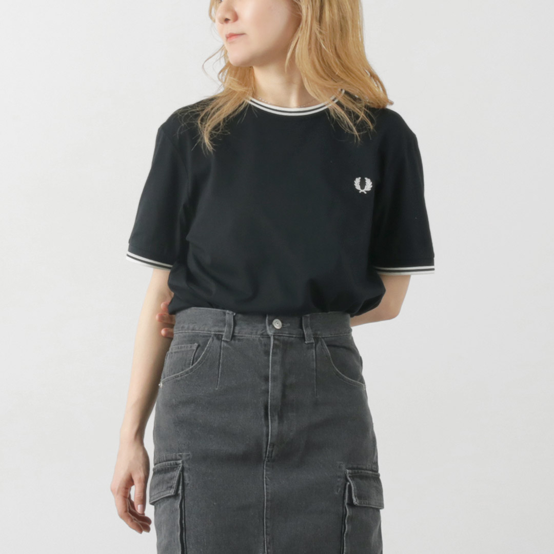 FRED PERRY（フレッドペリー） ツイン ティップド Tシャツ / レディース 半袖の画像