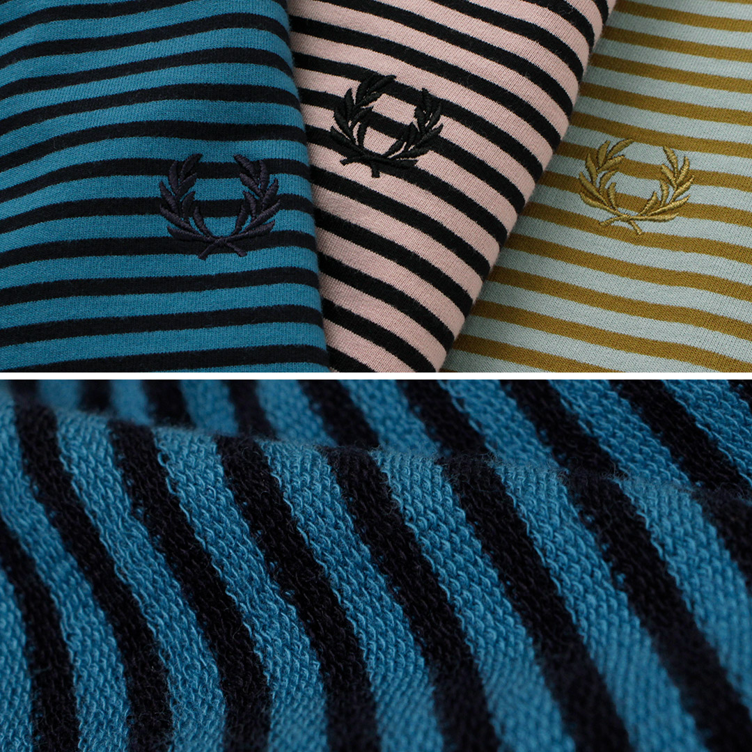 FRED PERRY（フレッドペリー） M6581 ファインストライプ ヘビーウェイト TEE / レディース トップス FRED PERRY PERRY（フレッドペリー） M6581 ファインストライプ