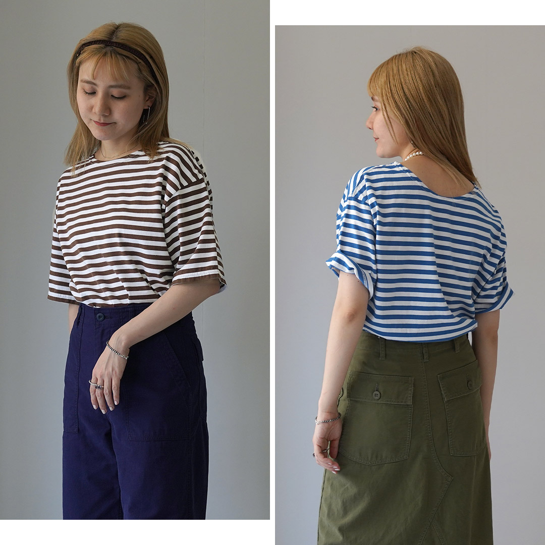 Shinzone SHINZONE（シンゾーン） ハーフ マリンボーダー T