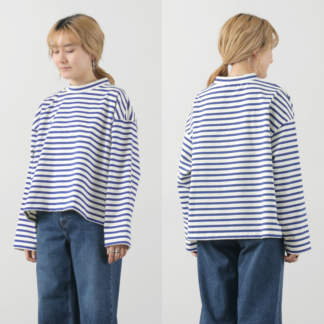 美品　MidiUmi　ミディウミ　襟つき　カットソー　ネイビー linen with collar pullover - MidiUmi（ミディウミ）｜OFFICIAL