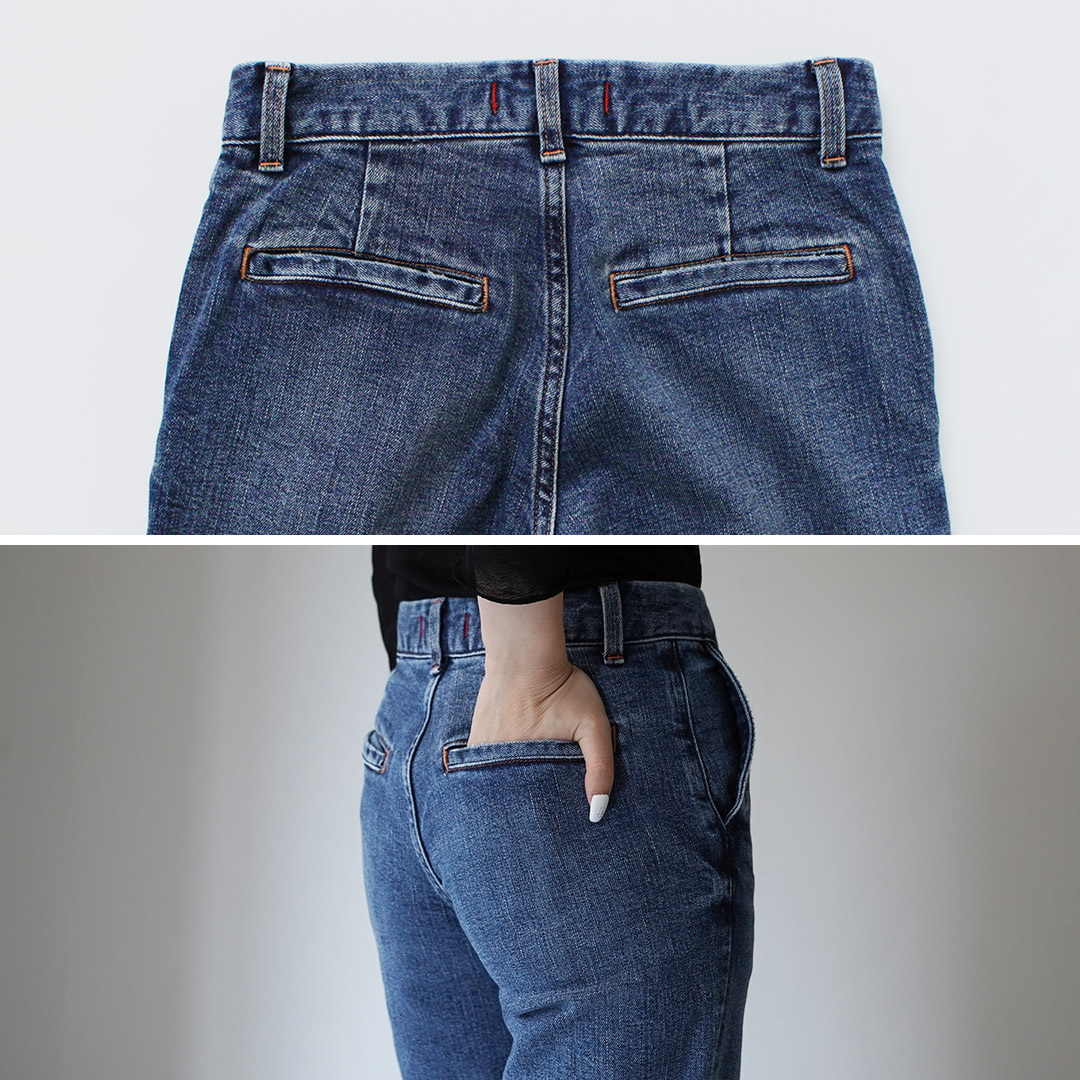 GRIFFIN / ブレードカットトラウザーデニム/32/コットン/BRW/GR924 RED CARD TOKYO（レッドカード トーキョー） RED CARD（レッドカード