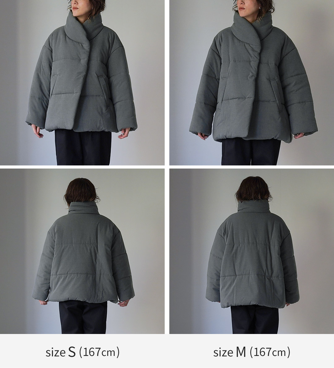 新品未使用タグ付き　etretokyo ストールカラーパディングコート　S ストールカラーパディングコート(S GREY): アウター │ ETRE TOKYO