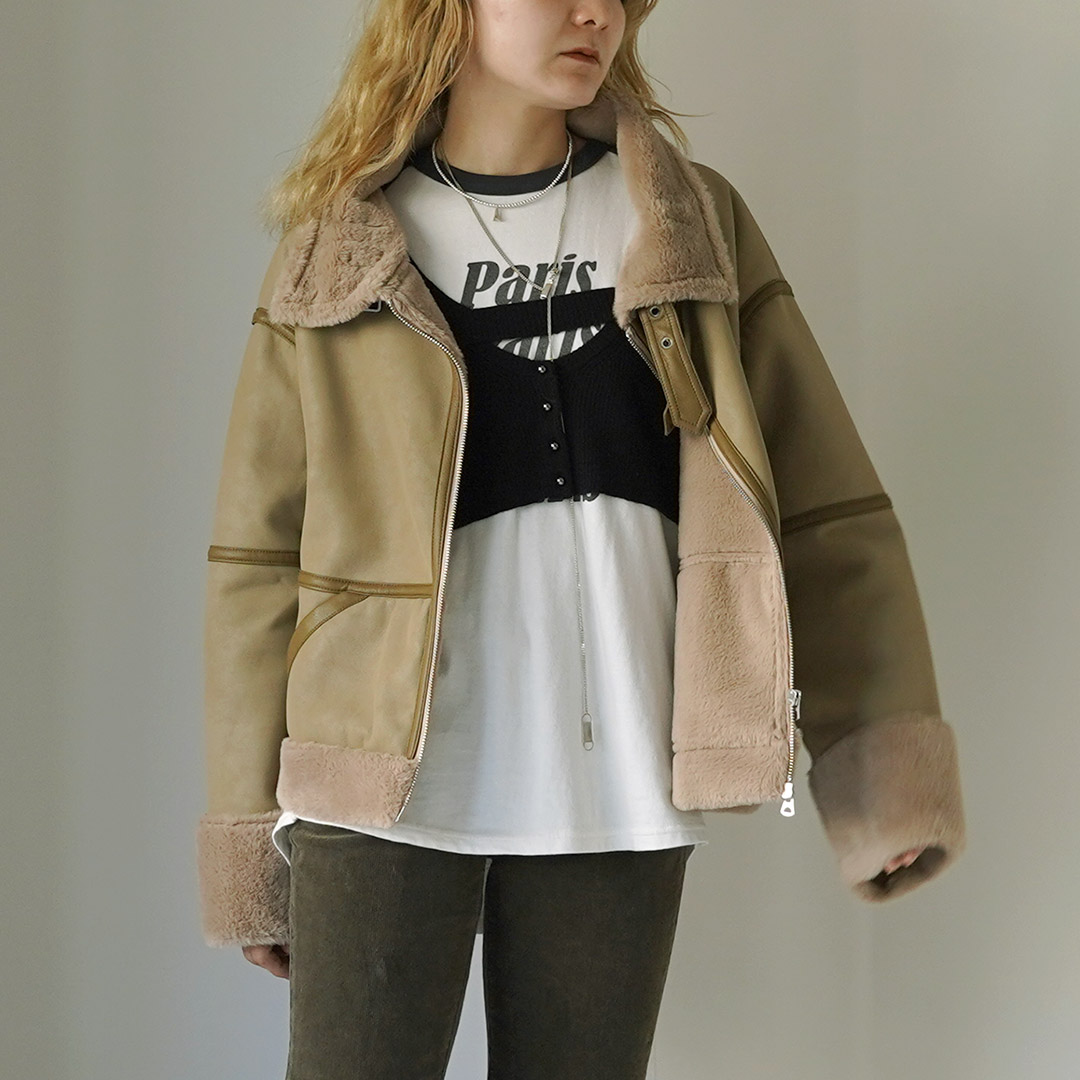 kha:ki（カーキ） エコムートン B3 ジャケット / レディース