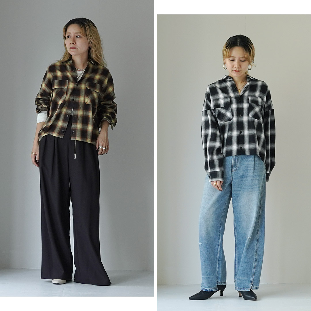 kha:ki（カーキ） オンブレ チェックシャツ / レディース ブラウス