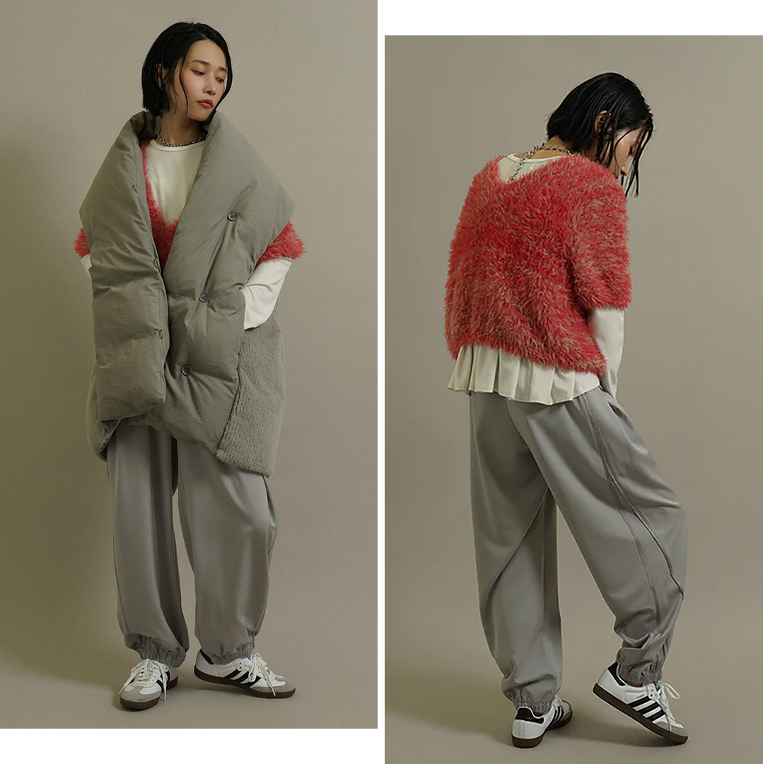 新品 未使用CYAN TOKYO グレー サルエルパンツ