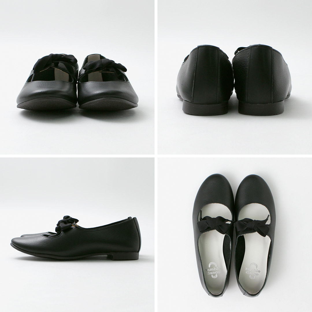 ramble dance（ランブルダンス） シュリンクレザー リボンバレエ