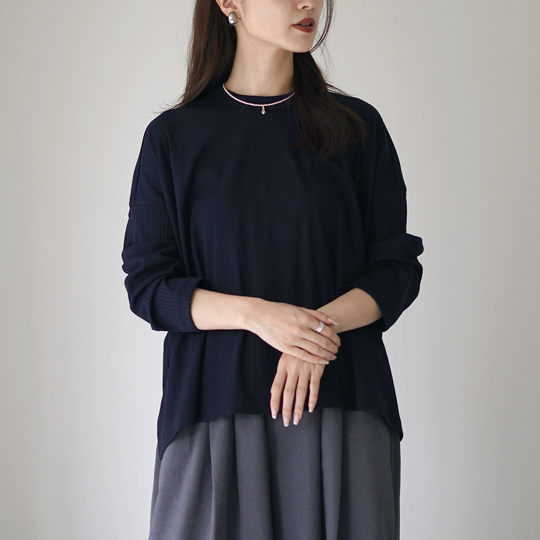 新品꧁ミズイロインド꧂クルーネック カットソー オーバーサイズ