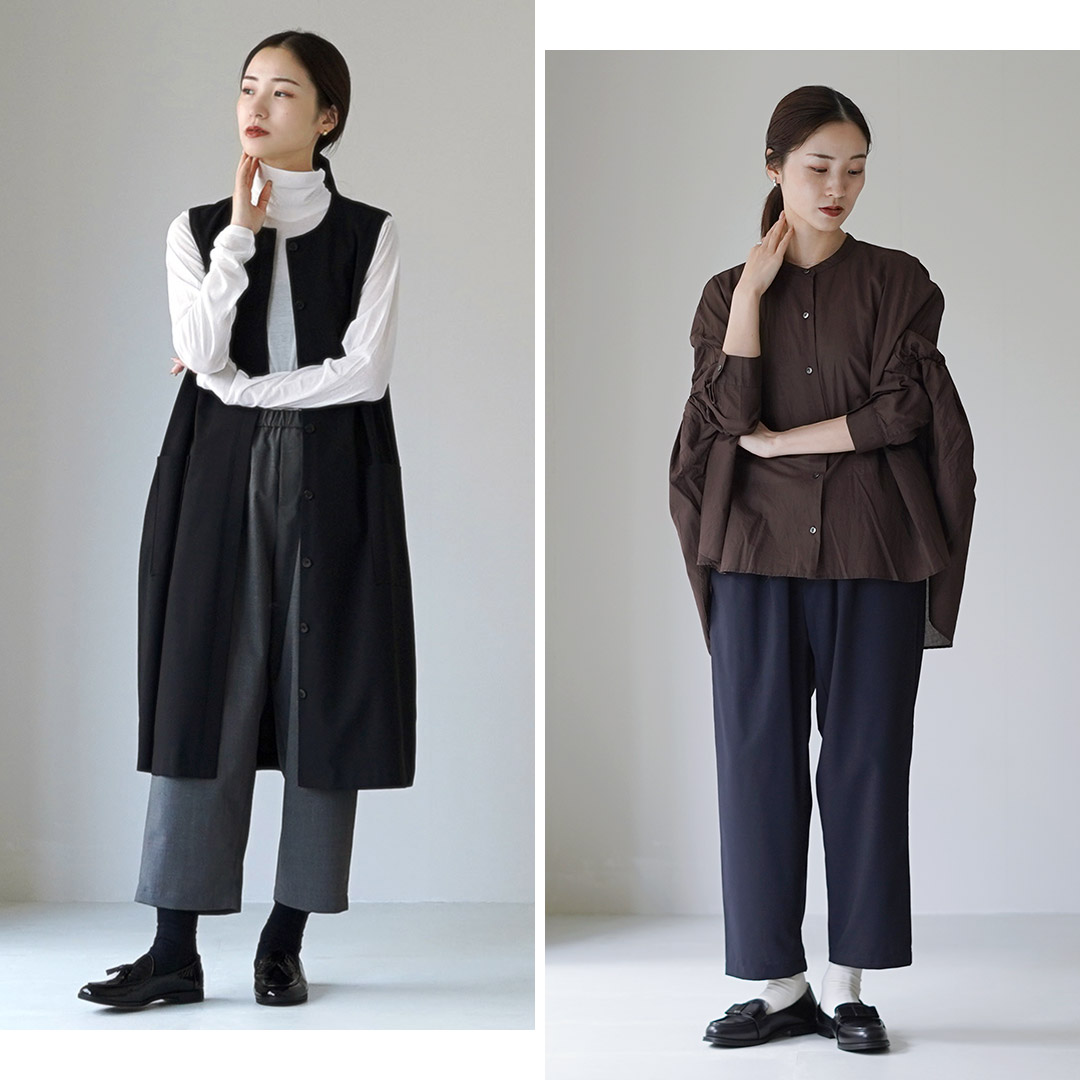 mizuiroind（ミズイロインド） T/W ツイル タック イージーパンツ