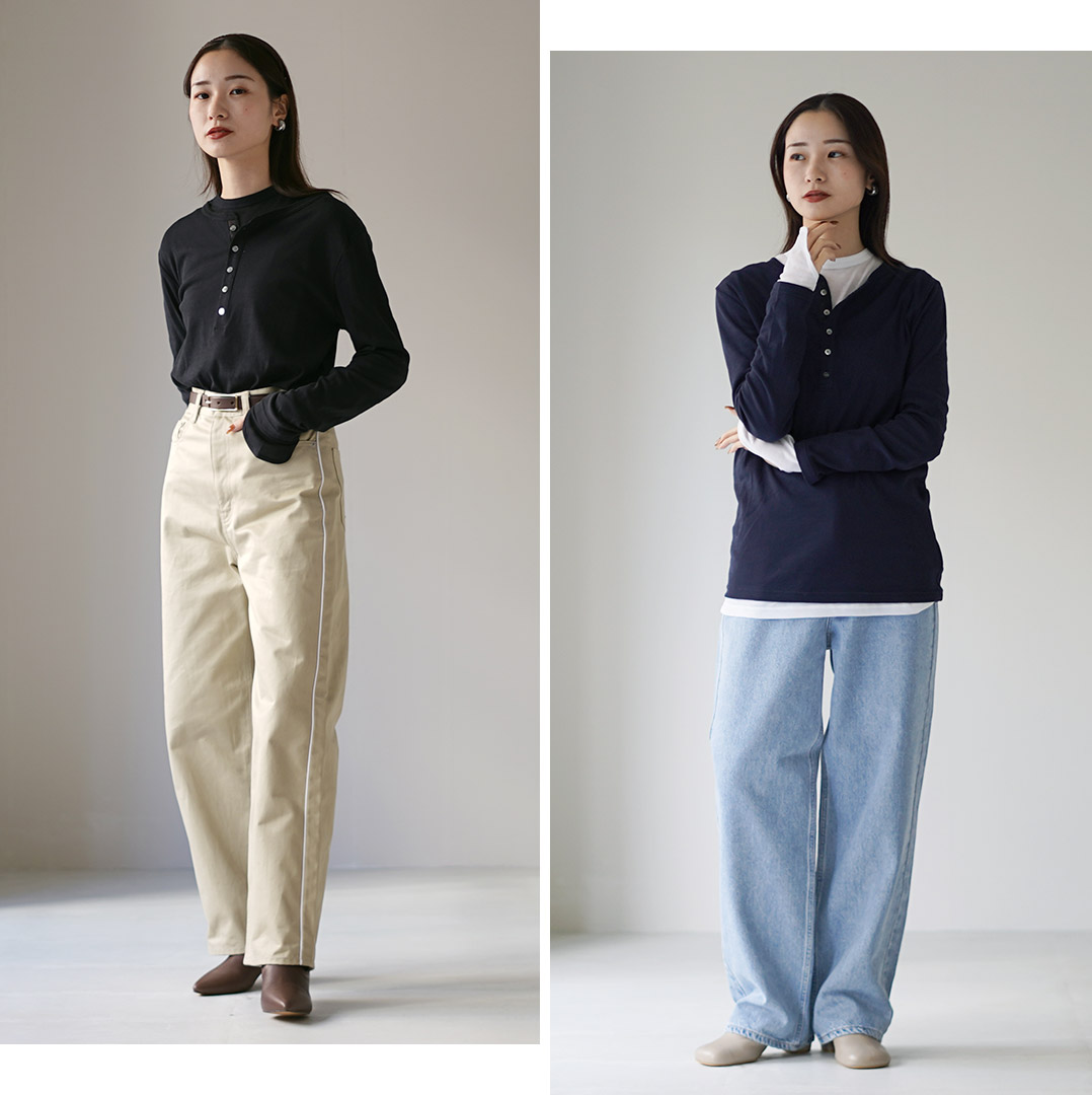 ETRE TOKYO（エトレトウキョウ） ヘンリーネックレイヤードセットロンT