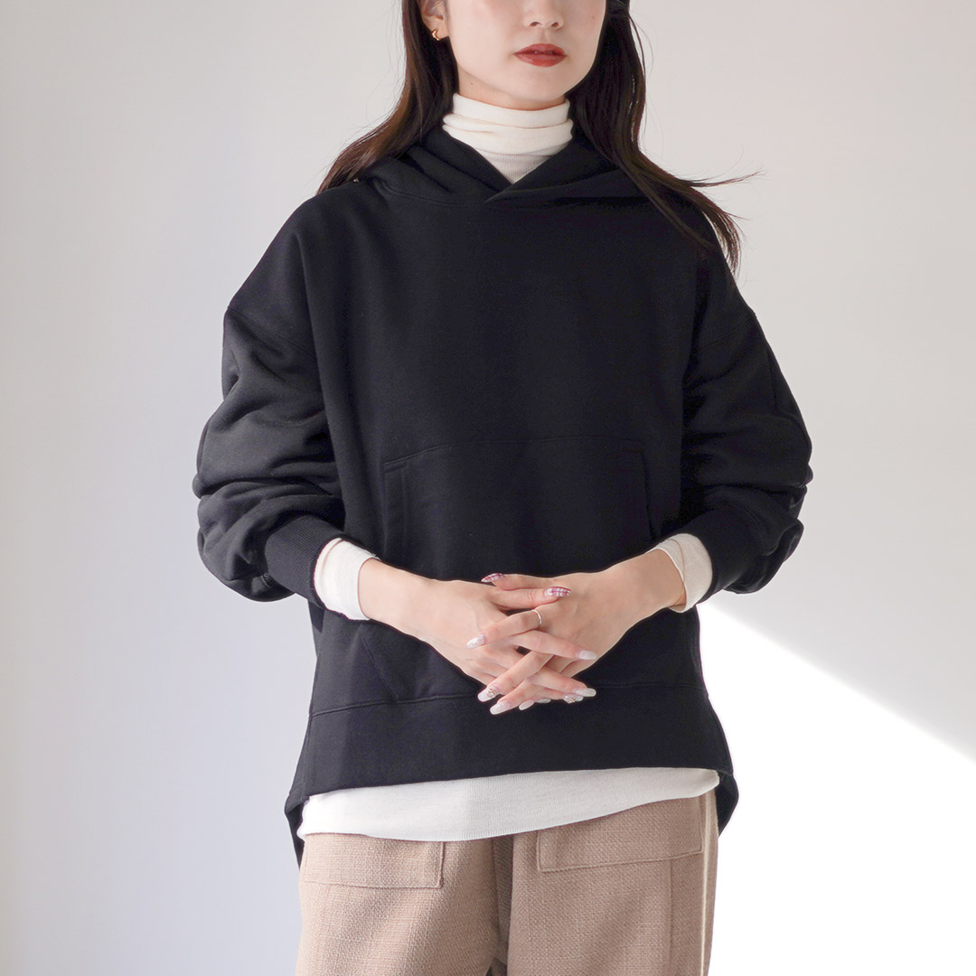 KELEN（ケレン） GAWL スワローテイル トップス / 裾デザイン裏起毛 スウェット パーカー フーディ 綿100 レディース Kelen KELEN（ケレン） GAWL スワローテイル トップス / 裾