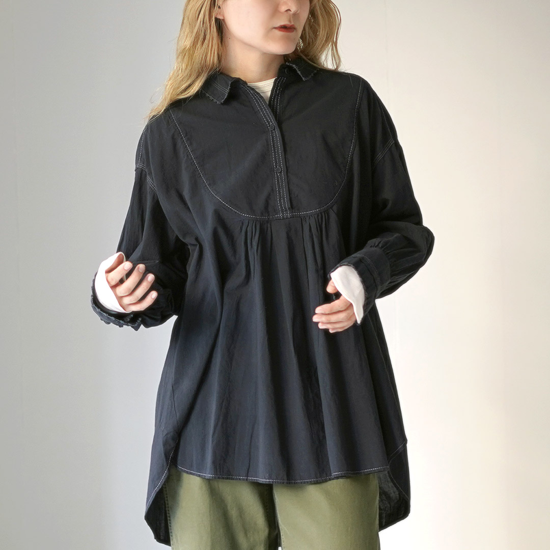 tumugu（ツムグ） ふわふわコットン チュニックブラウス / レディース