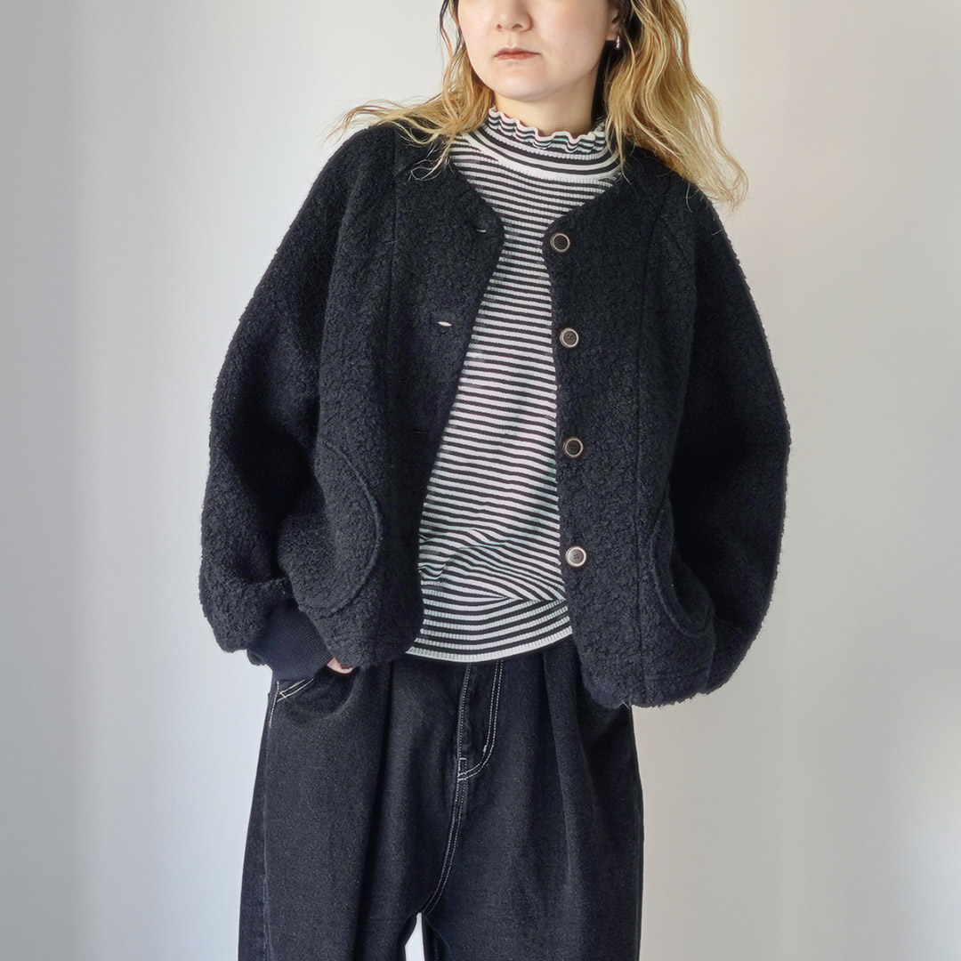 tumugu（ツムグ） ウールコットンパイルダブルフェイス ジャケット