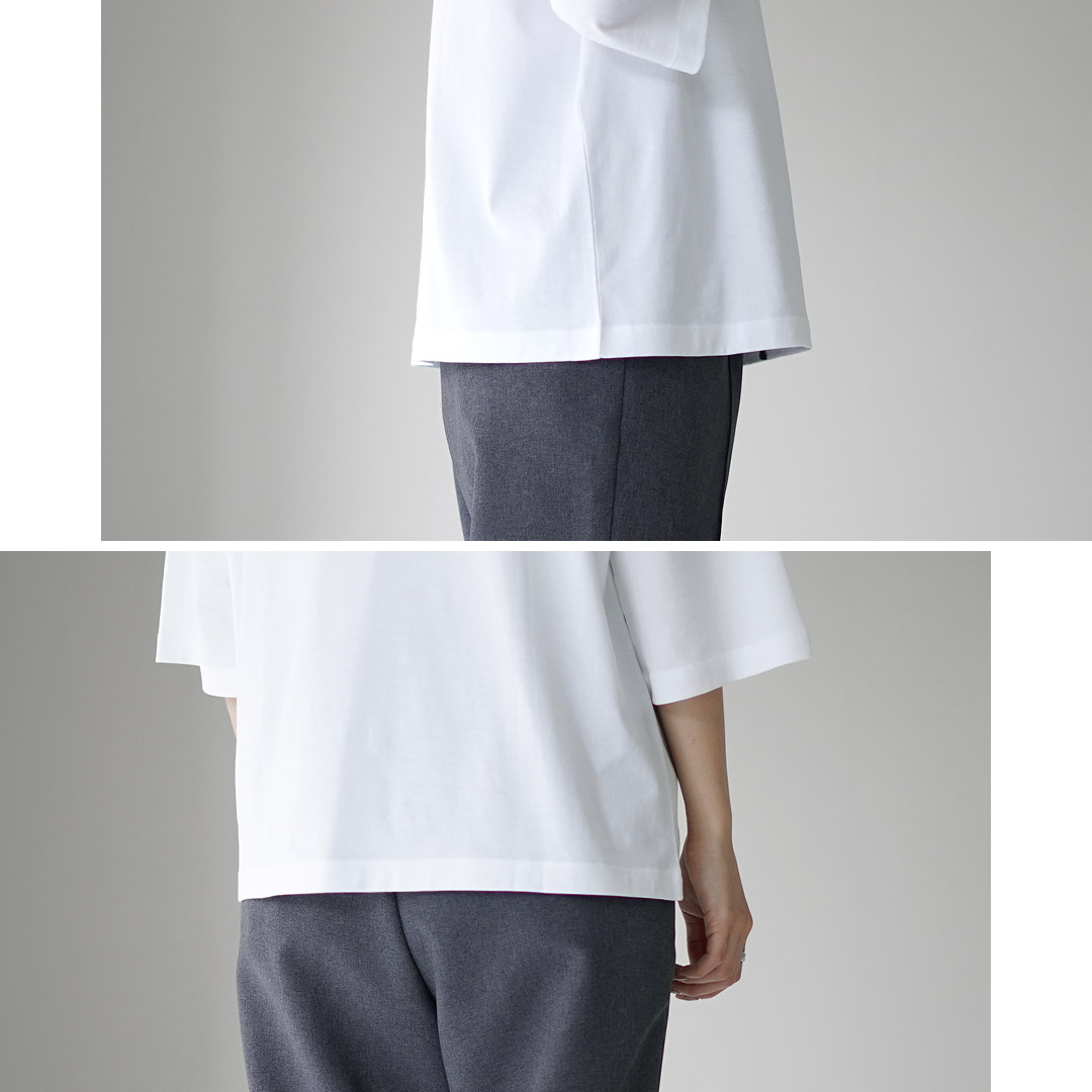 handvaerk（ハンドバーク） ボトルネック 7分袖Tシャツ / レディース