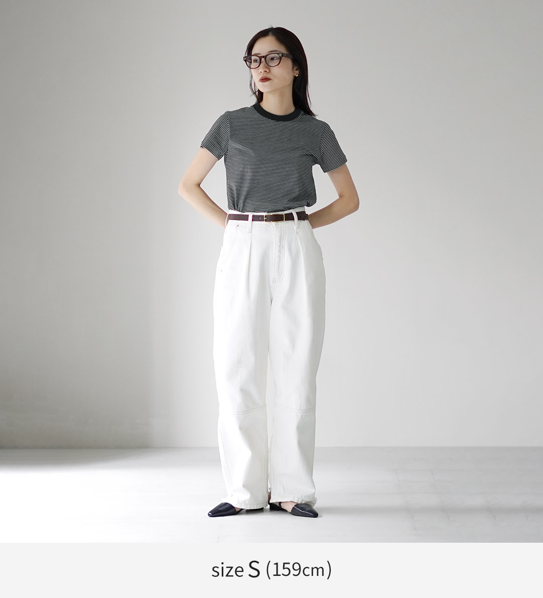 handvaerk（ハンドバーク） マイクロ Tシャツ ボーダー / レディース