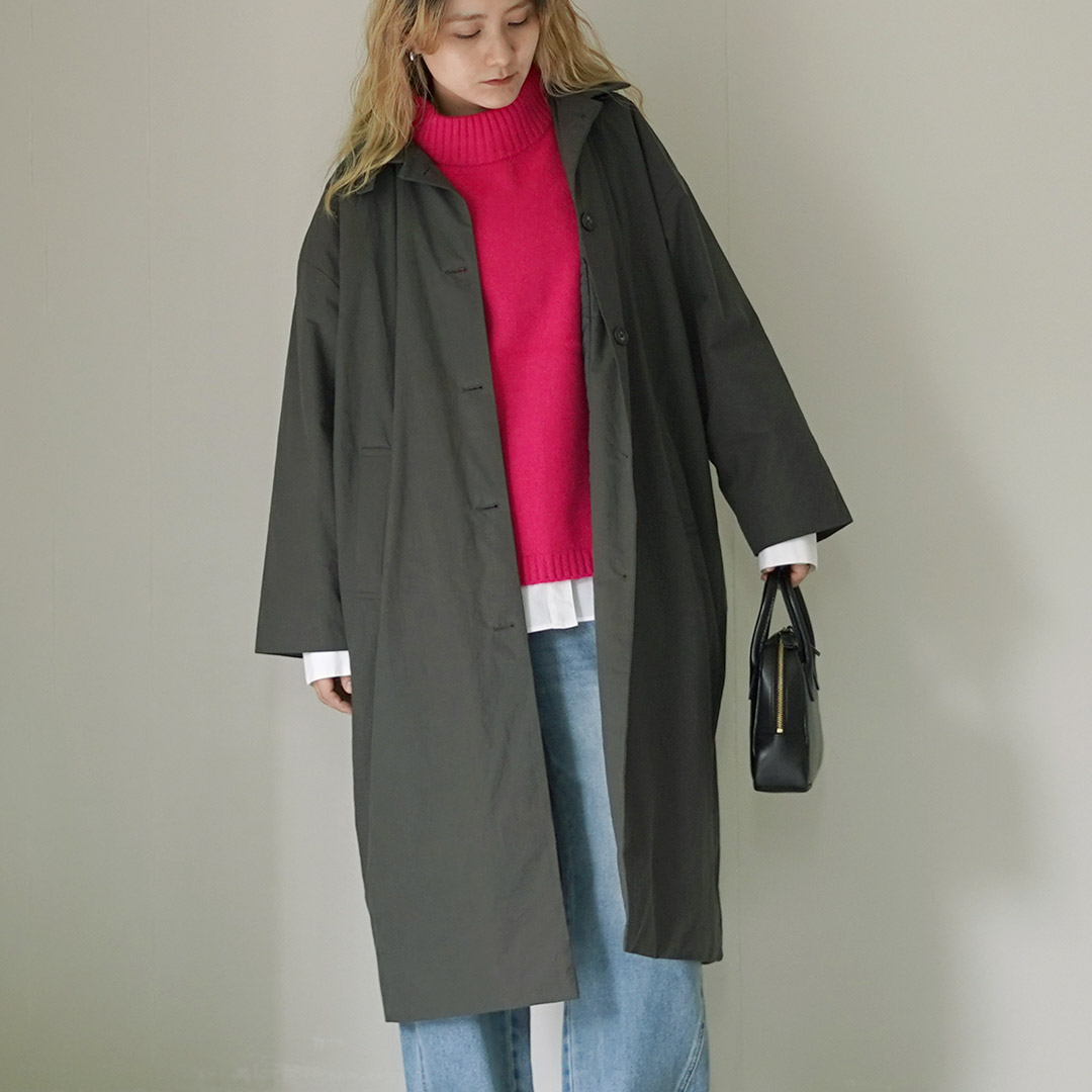 mao made（マオメイド） ヴィンテージツイル ステンカラー ロング