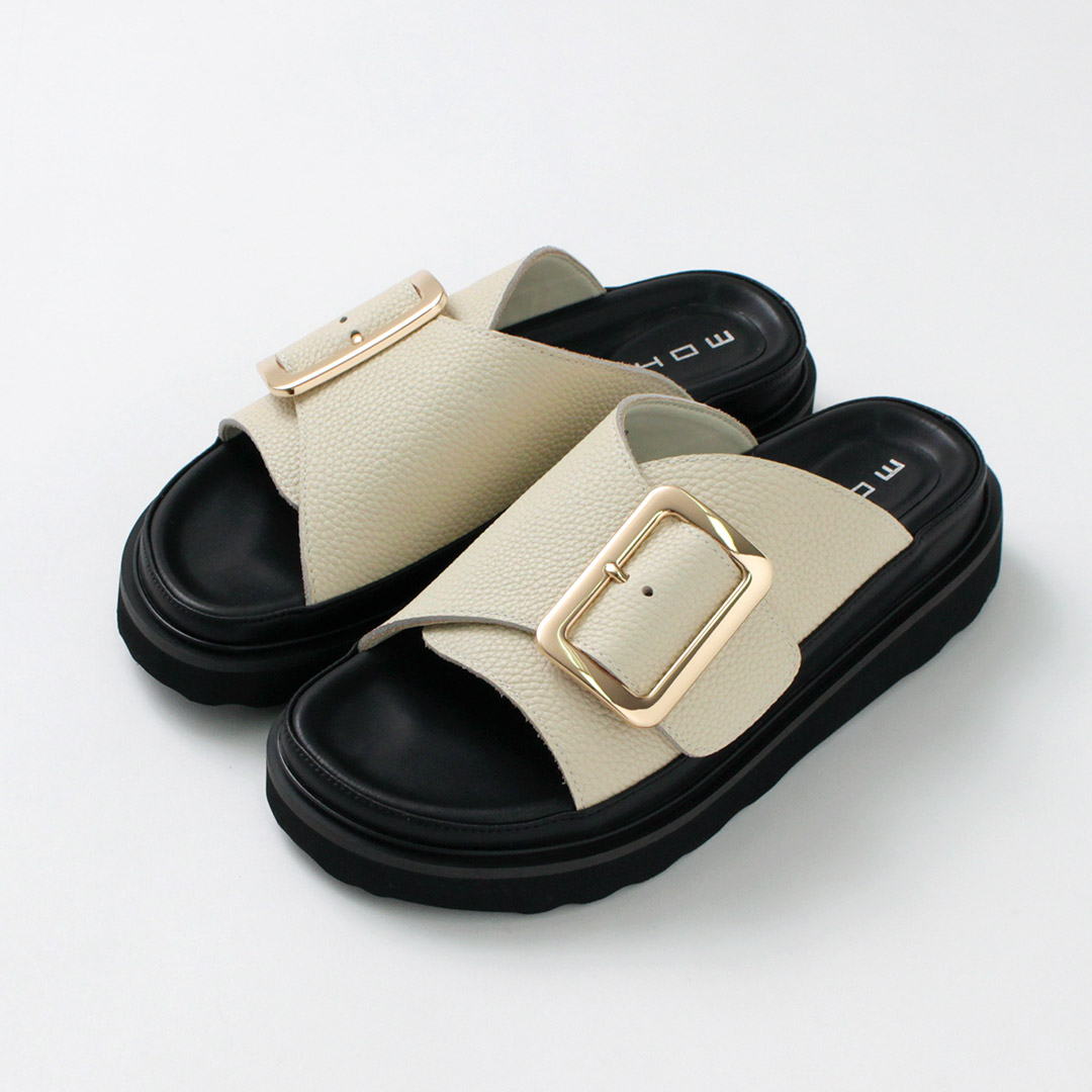【美品】アパルトモン別注　MOHI モヒ　サンダル　39 ゴールド　バックル MOHI サンダル 「MOHI/モヒ」バックル厚底サンダル レディース