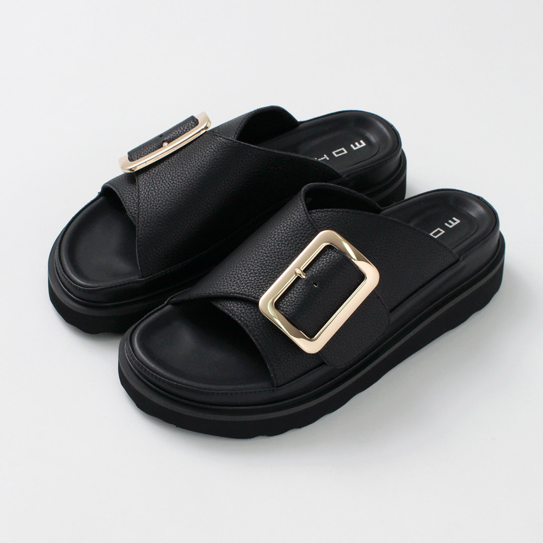 MOHI 【動画あり】MOHI（モヒ） ビッグバックル レザーサンダル