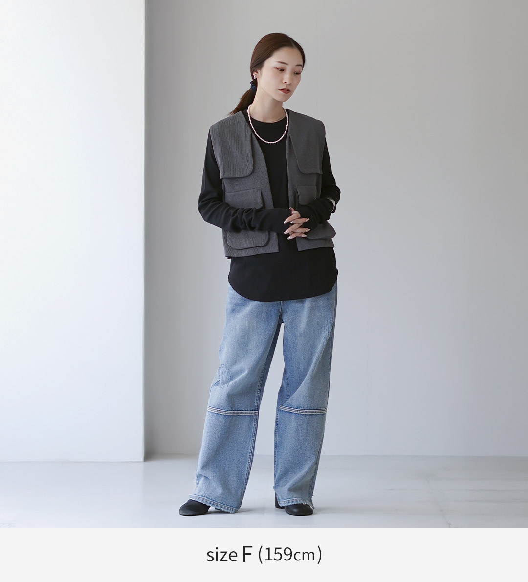 YENN YENN（イェン） コットン リブ ロングスリーブ Tシャツ