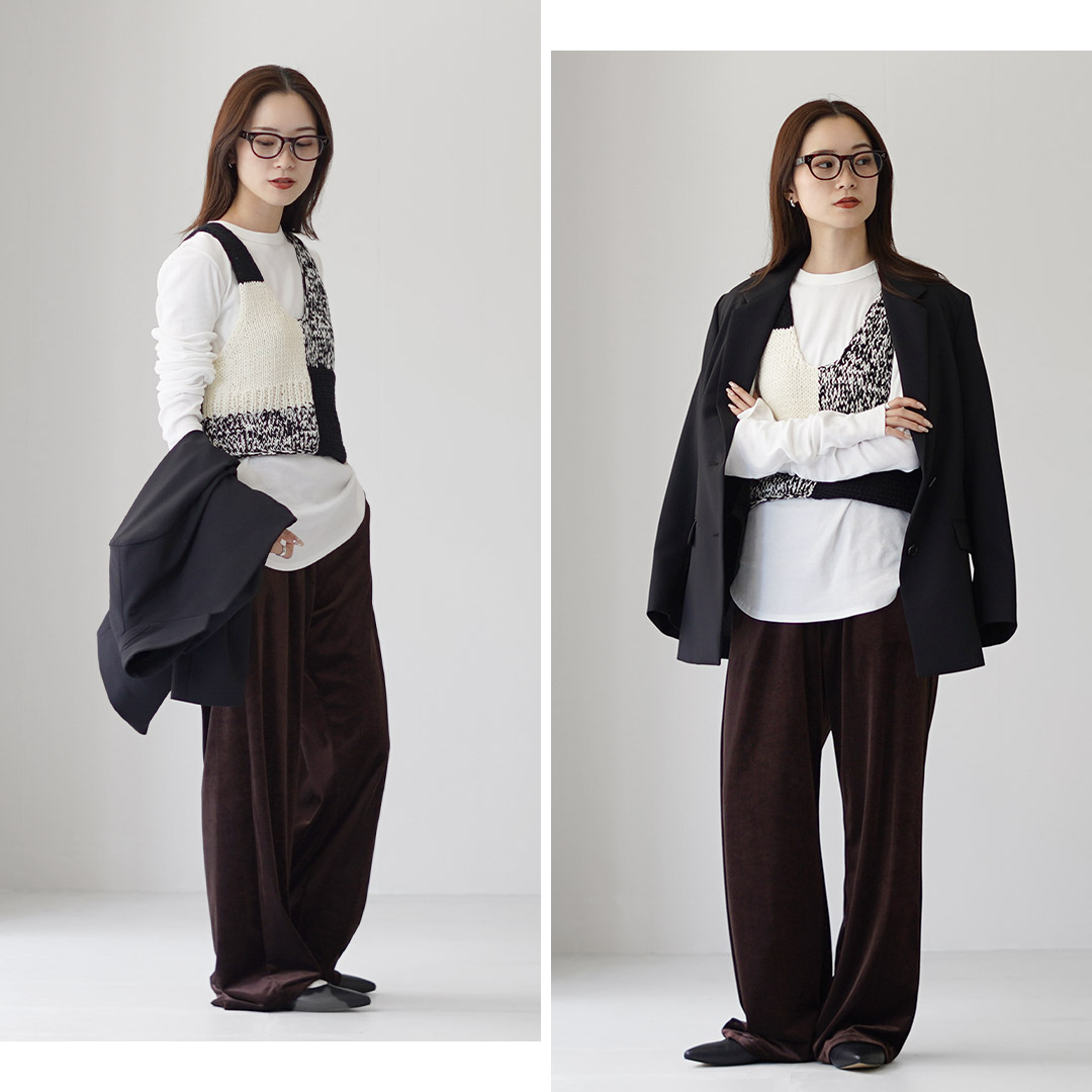 YENN YENN（イェン） コットン リブ ロングスリーブ Tシャツ