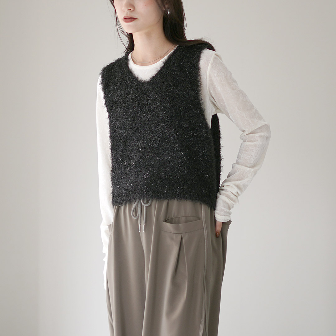 CYAN TOKYO（シアントーキョー） スパークル シャギー ニットベスト