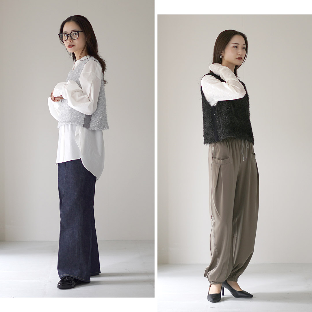 CYAN TOKYO（シアントーキョー） スパークル シャギー ニットベスト