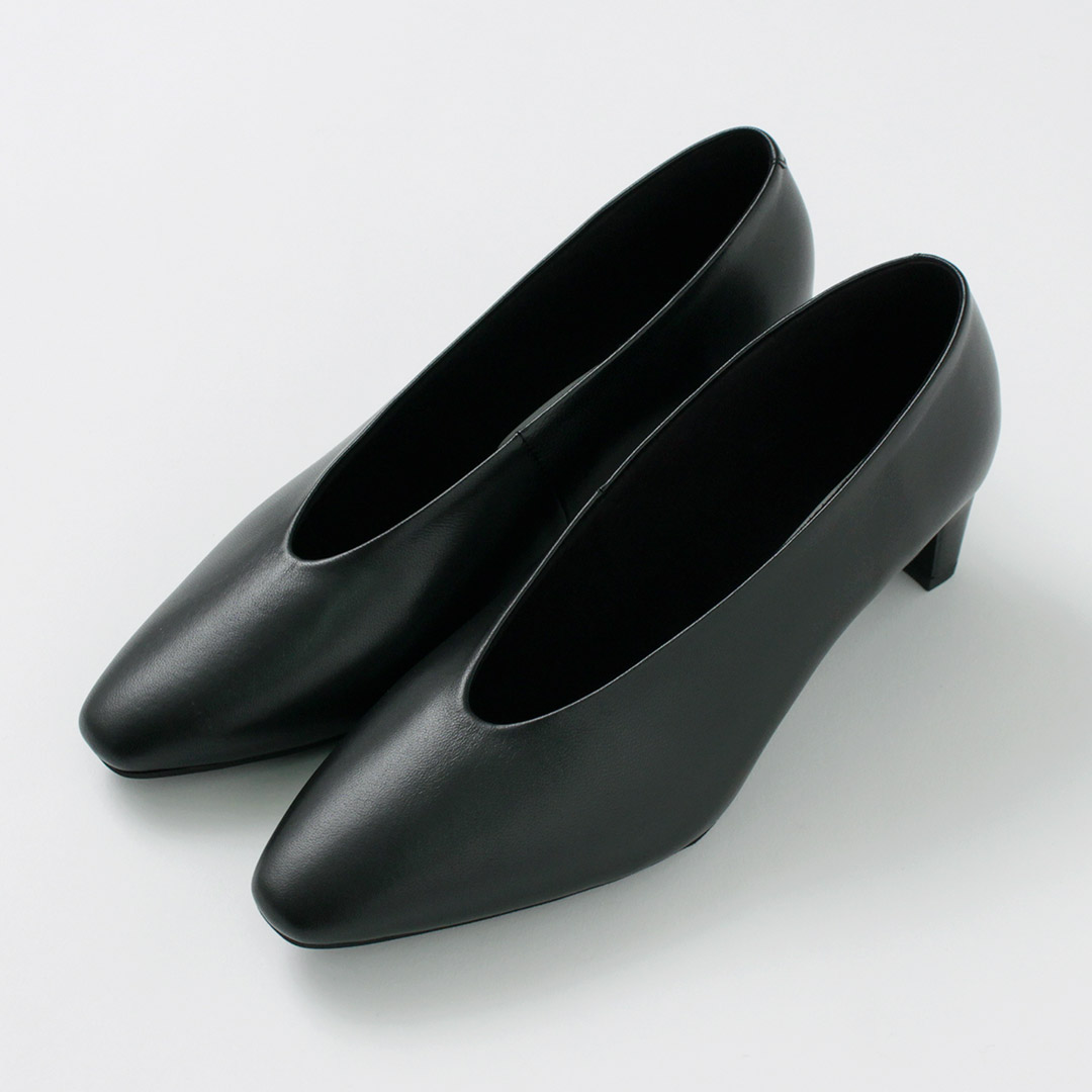 最終値引き　未使用　アトリエブルージュ　パンプス　ブルーグレー　23.5 ATELIER BRUGGE（アトリエブルージュ） 【動画あり】 ヒールアップ