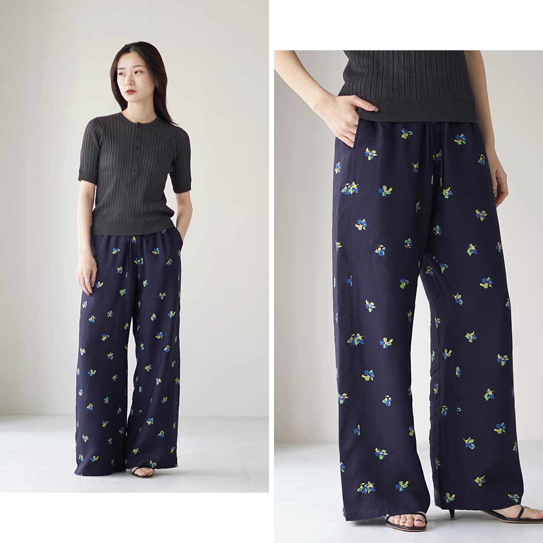 LE GLAZIK（ルグラジック） エラスティック プリントパンツ