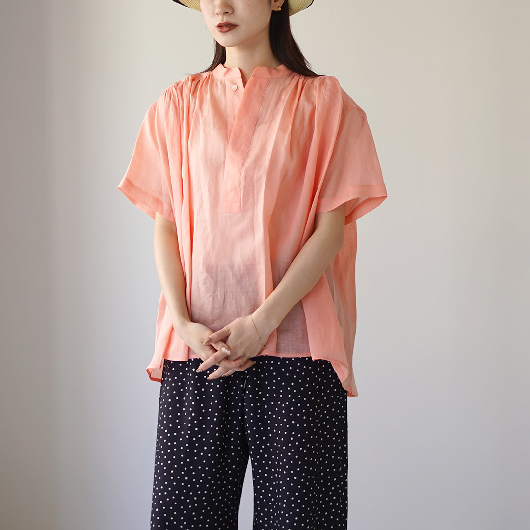 LE GLAZIK（ルグラジック） ラミー ギャザーショートシャツ / ブラウス