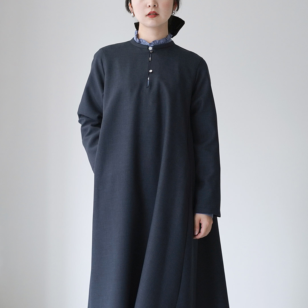 【中古】エンフォルド ENFOLD 24AW ボールドレープドレス BALL DRAPE DRESS ロングワンピース 36 半袖 エンフォルド ENFOLD 24AW ボールドレープドレス BALL DRAPE DRESS