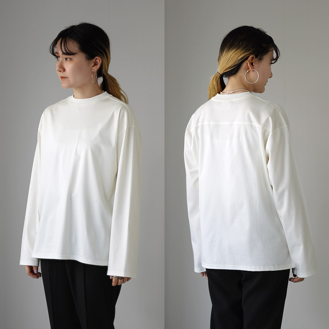 THE SHINZONE ホワイト ブラウス 長袖 Shinzone（シンゾーン） ロングスリーブスマートTシャツ 25SMSCU06