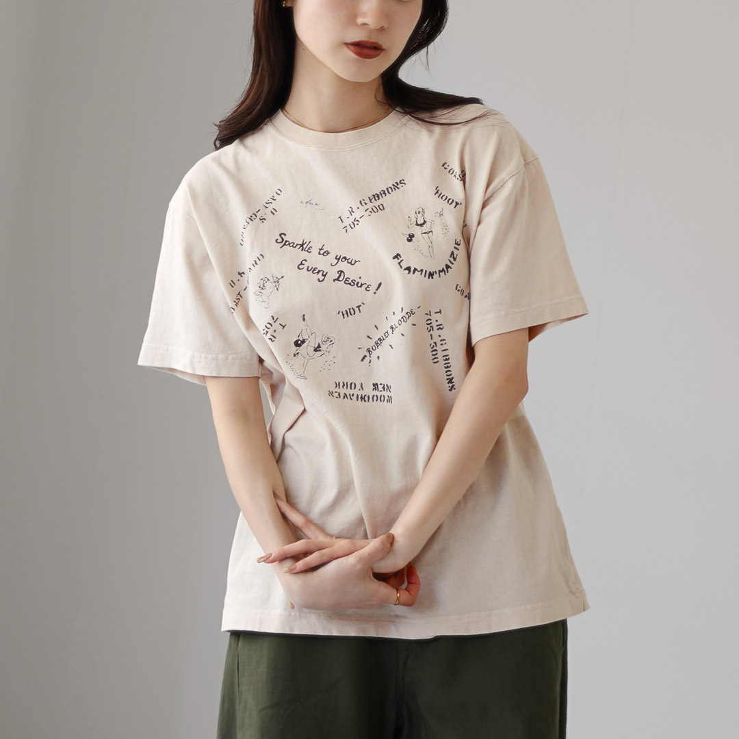 KHA:KI（カーキ） ピグメント Tシャツ / レディース トップス 半袖 カットソー 綿100 プリント kha:ki KHA:KI（カーキ） ピグメント Tシャツ / レディース