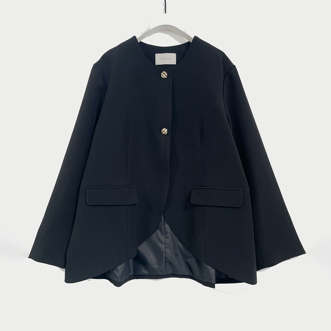 CHIGNON（シニヨン） ラウンドヘムJK / ジャケット ノーカラー