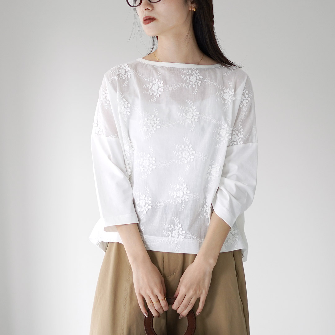 KELEN（ケレン） LOU フラワーレース プルオーバー / レディース ブラウス シャツ 刺繍 七分袖 綿 コットン Kelen KELEN（ケレン） LOU フラワーレース プルオーバー