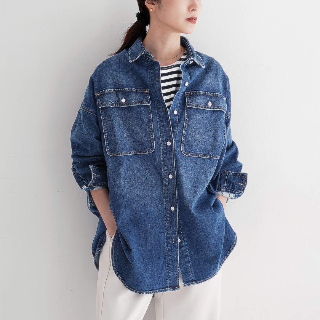 【ヘルシーデニム】Healthydenim　SP DENIM BIG　シャツ Healthy denim HEALTHY DENIM（ヘルシーデニム） Almond
